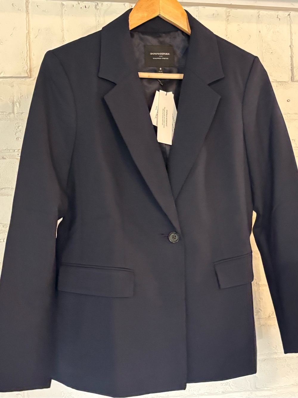 Banana Republic Women's Dark Navy Single-Button Blazer